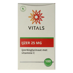 Vitals IJzer 25mg met vitamine C 100 Capsules
