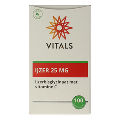 Vitals IJzer 25mg met vitamine C 100 Capsules