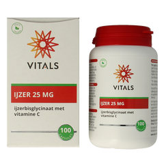 Vitals IJzer 25mg met vitamine C 100 Capsules