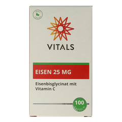 Vitals IJzer 25mg met vitamine C 100 Capsules