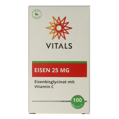 Vitals IJzer 25mg met vitamine C 100.00 Capsules