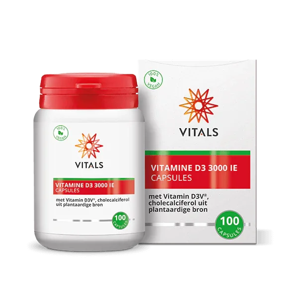Vitals Vitamine D3 3000IE 100 Vegetarische capsules