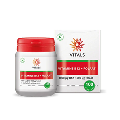 Vitals Vitamine B12 1000 mcg folaat 500 mcg 100 Zuigtabletten