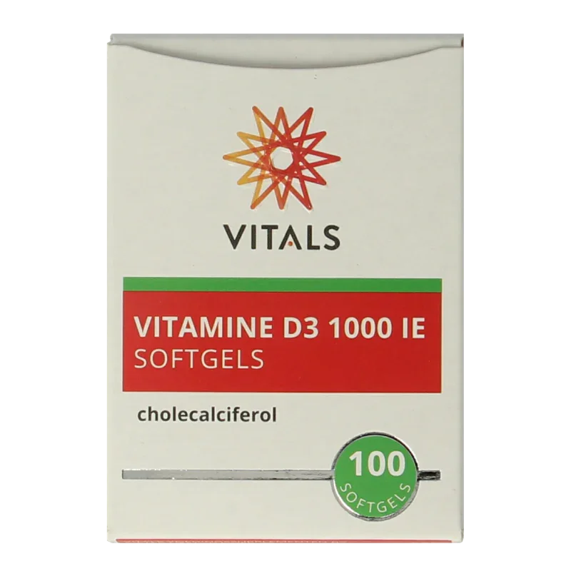 Vitals Vitamine D3 1000IE 100 Softgels