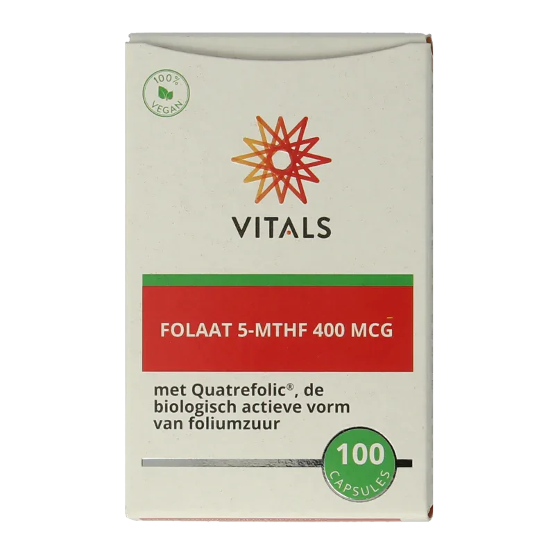 Vitals Folaat 5-MTHF 400 mcg 100 Capsules