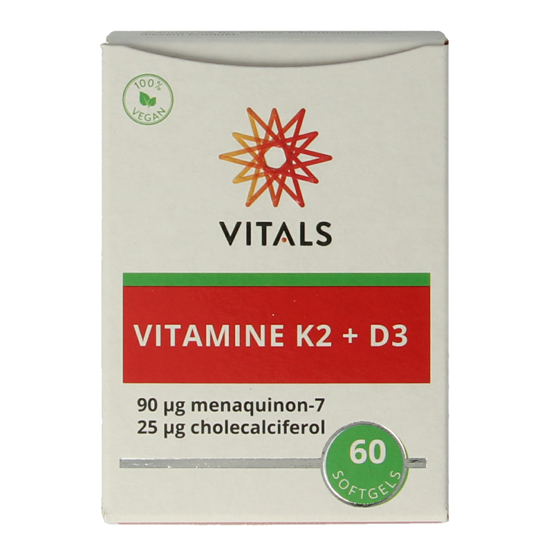 Vitals Vitamine K2 + D3 60 Softgels