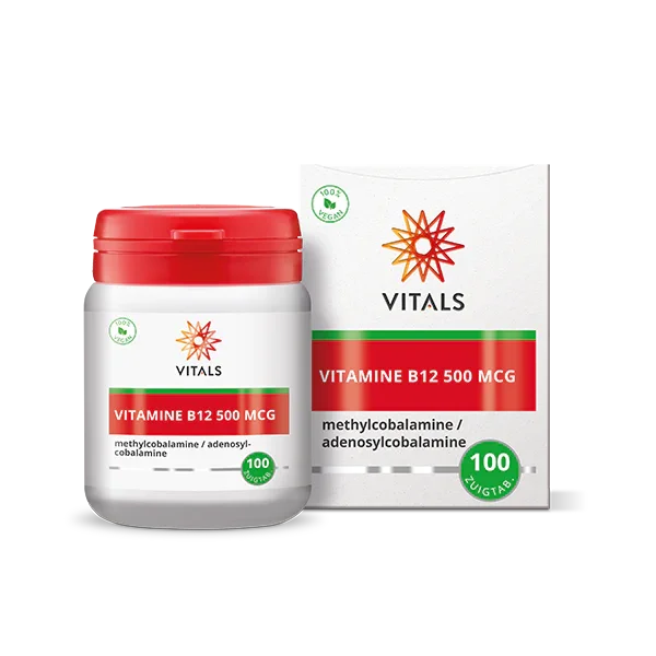 Vitals Vitamine B12 500mcg 100 Zuigtabletten