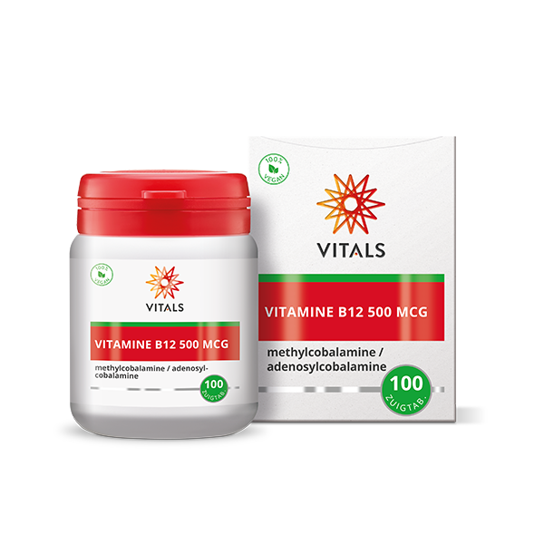Vitals Vitamine B12 500mcg 100 Zuigtabletten