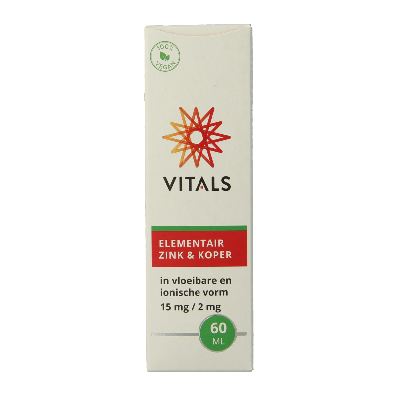 Vitals Elementair zink & koper 60.00 Milliliter