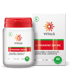 Vitals L-Theanine 200mg 60.00 Vegetarische capsules