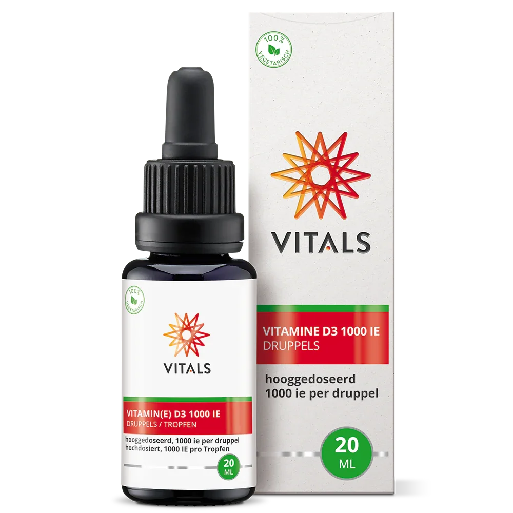 Vitals Vitamine D3 druppels 1000IE 20.00 Milliliter