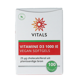 Vitals Vitamine D3 1000IE vegan 100 Softgels