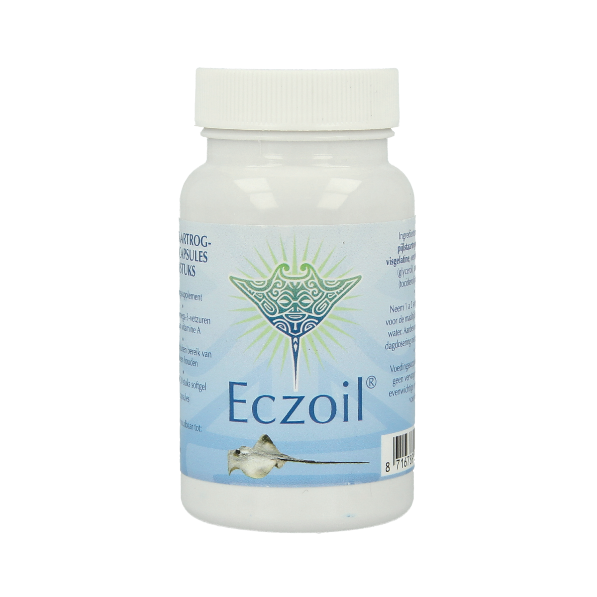 Eczoil Pijlstaartrog olie 30.00 Softgels