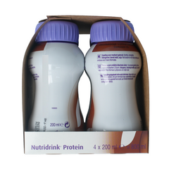 Nutridrink Protein chocola 200ml 4 Stuks