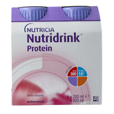 Nutridrink Protein aardbei 200ml 4 Stuks