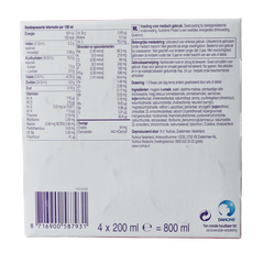 Nutridrink Protein aardbei 200ml 4 Stuks