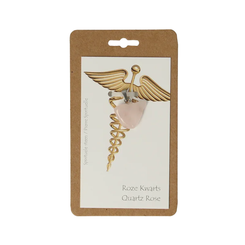 Steengoed Hanger gezondheidssteen roze kwarts 1 Stuks