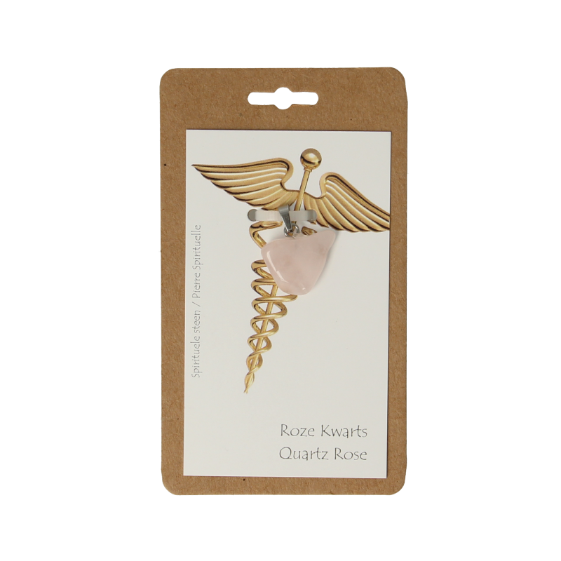 Steengoed Hanger gezondheidssteen roze kwarts 1 Stuks
