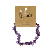 Steengoed Splitkralen armband amethyst op kaart 1 Stuks