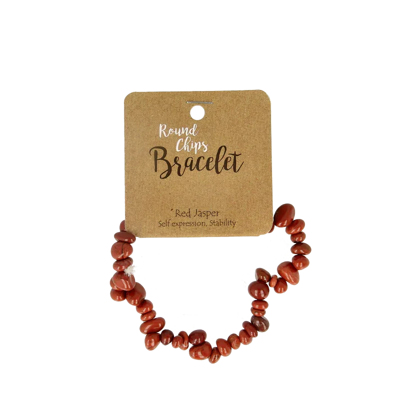 Steengoed Splitarmband jaspis rood 1 Stuks