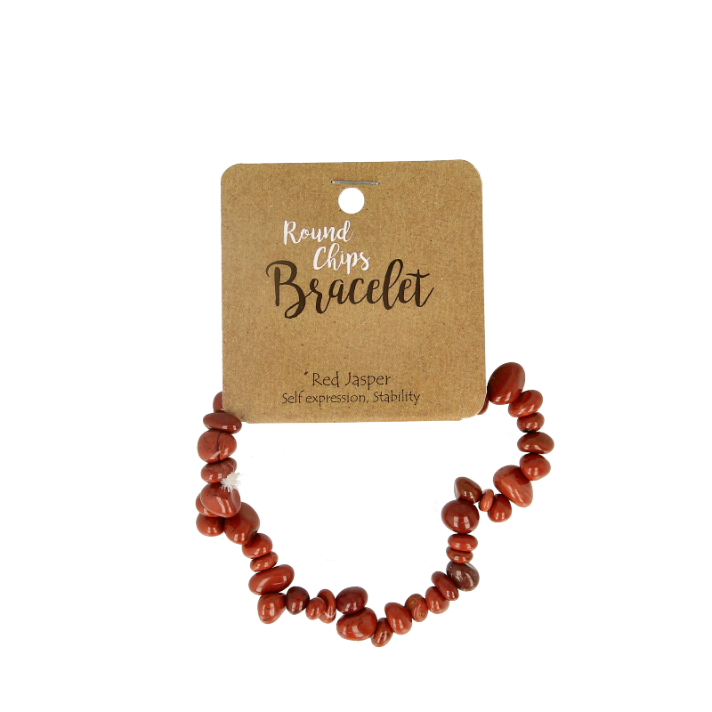 Steengoed Splitarmband jaspis rood 1 Stuks