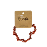 Steengoed Splitarmband jaspis rood 1 Stuks