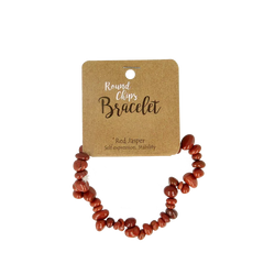 Steengoed Splitarmband jaspis rood 1 Stuks