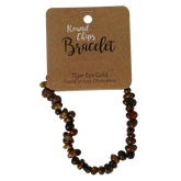 Steengoed Splitkralen armband tijgeroog op kaart 1 Stuks