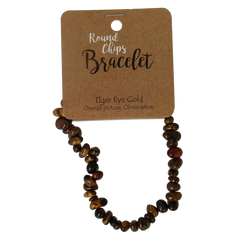 Steengoed Splitkralen armband tijgeroog op kaart 1 Stuks