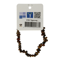 Steengoed Splitkralen armband tijgeroog op kaart 1 Stuks
