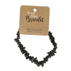 Steengoed Splitarmband toermalijn zwart 1 Stuks