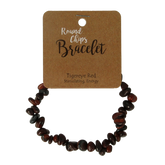 Steengoed Splitarmband tijgeroog rood 1 Stuks