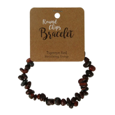 Steengoed Splitarmband tijgeroog rood 1 Stuks