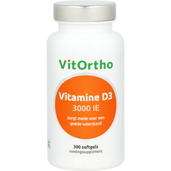 VitOrtho Vitamine D3 3000IE 300 Softgels