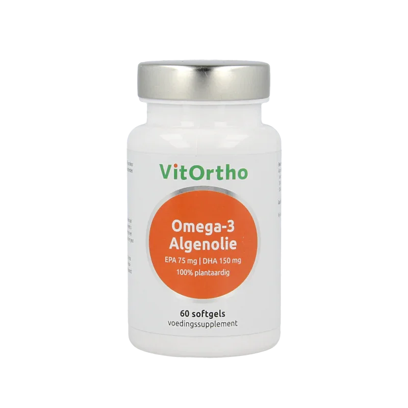 VitOrtho Omega-3 algenolie EPA 75mg DHA 150mg vegan 60 Vegetarische capsules