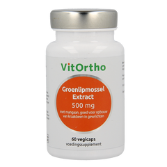 VitOrtho Groenlipmossel extract 500mg 60 Vegetarische capsules
