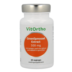 VitOrtho Groenlipmossel extract 500mg 60 Vegetarische capsules