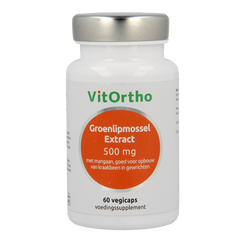 VitOrtho Groenlipmossel extract 500mg 60.00 Vegetarische capsules