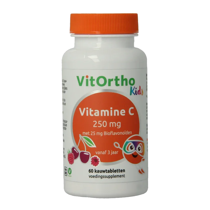 VitOrtho Vitamine C 250mg met 25mg bioflavonoiden 60 Kauwtabletten