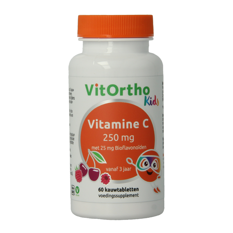 VitOrtho Vitamine C 250mg met 25mg bioflavonoiden 60 Kauwtabletten