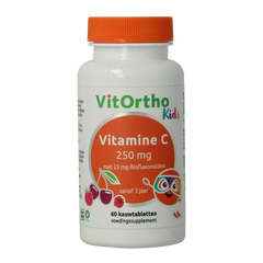 VitOrtho Vitamine C 250mg met 25mg bioflavonoiden 60 Kauwtabletten