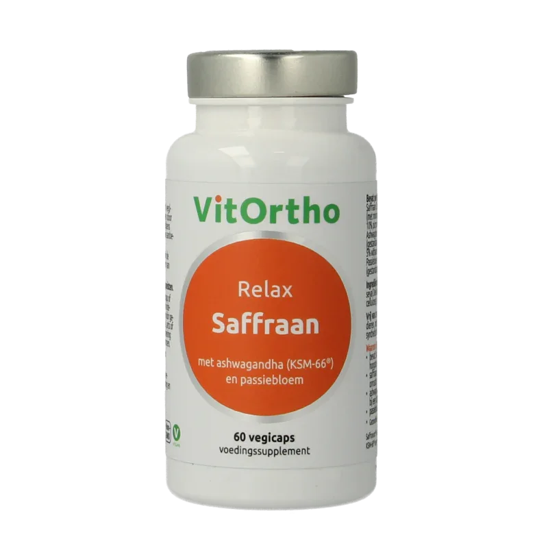 VitOrtho Saffraan relax 60 Vegetarische capsules