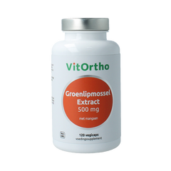 VitOrtho Groenlipmosselextract 500mg 120.00 Vegetarische capsules