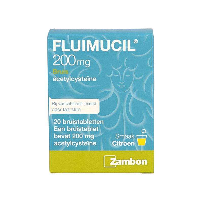 Fluimucil Bruistablet 200mg 20.00 Bruistabletten