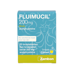 Fluimucil Bruistablet 200mg 20.00 Bruistabletten