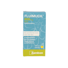 Fluimucil Bruistablet 600mg 6.00 Bruistabletten