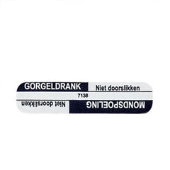 Spruyt Hillen Sticker gorgeldrank/mondspoel 1000.00 Stuks