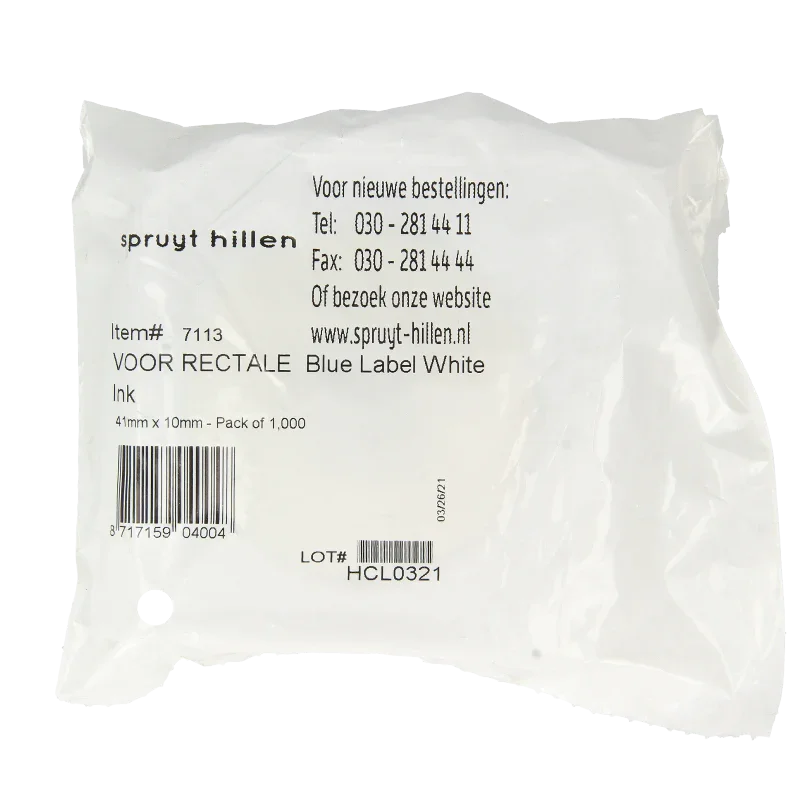 Spruyt Hillen Sticker rectale toediening 1000 Stuks