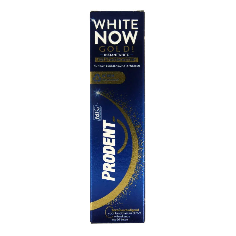 Prodent Tandpasta white now gold 75 Milliliter
