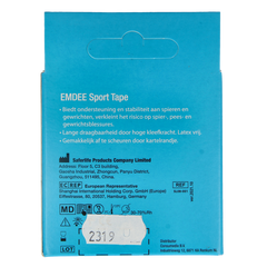 Emdee Sport tape 3.8cm x 10m wit 1 Stuks